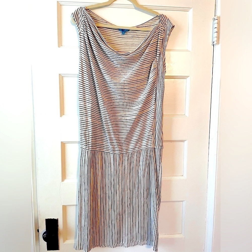 Derek Lam casual drop waist striped mini dress, size L, excellent condition - Picture 3 of 9
